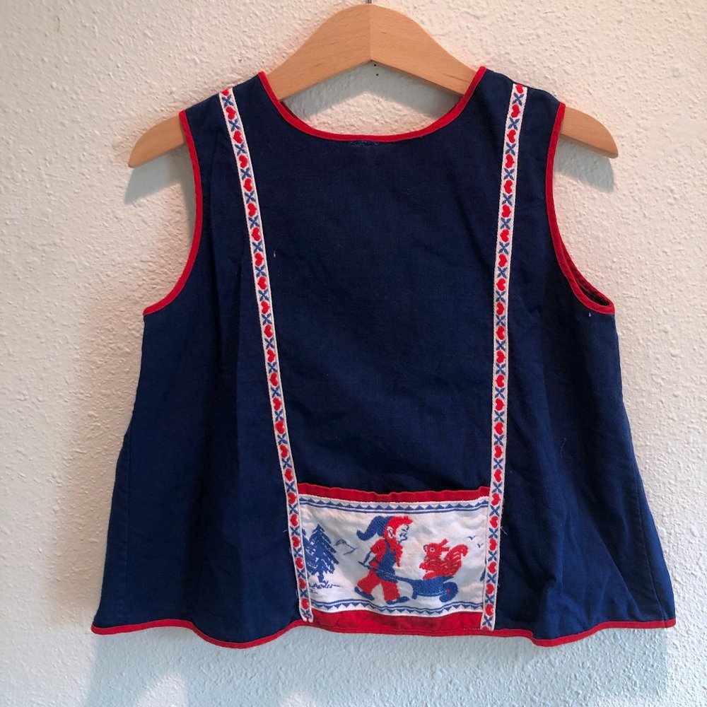Vintage Child's Elfe Smock Top Shirt